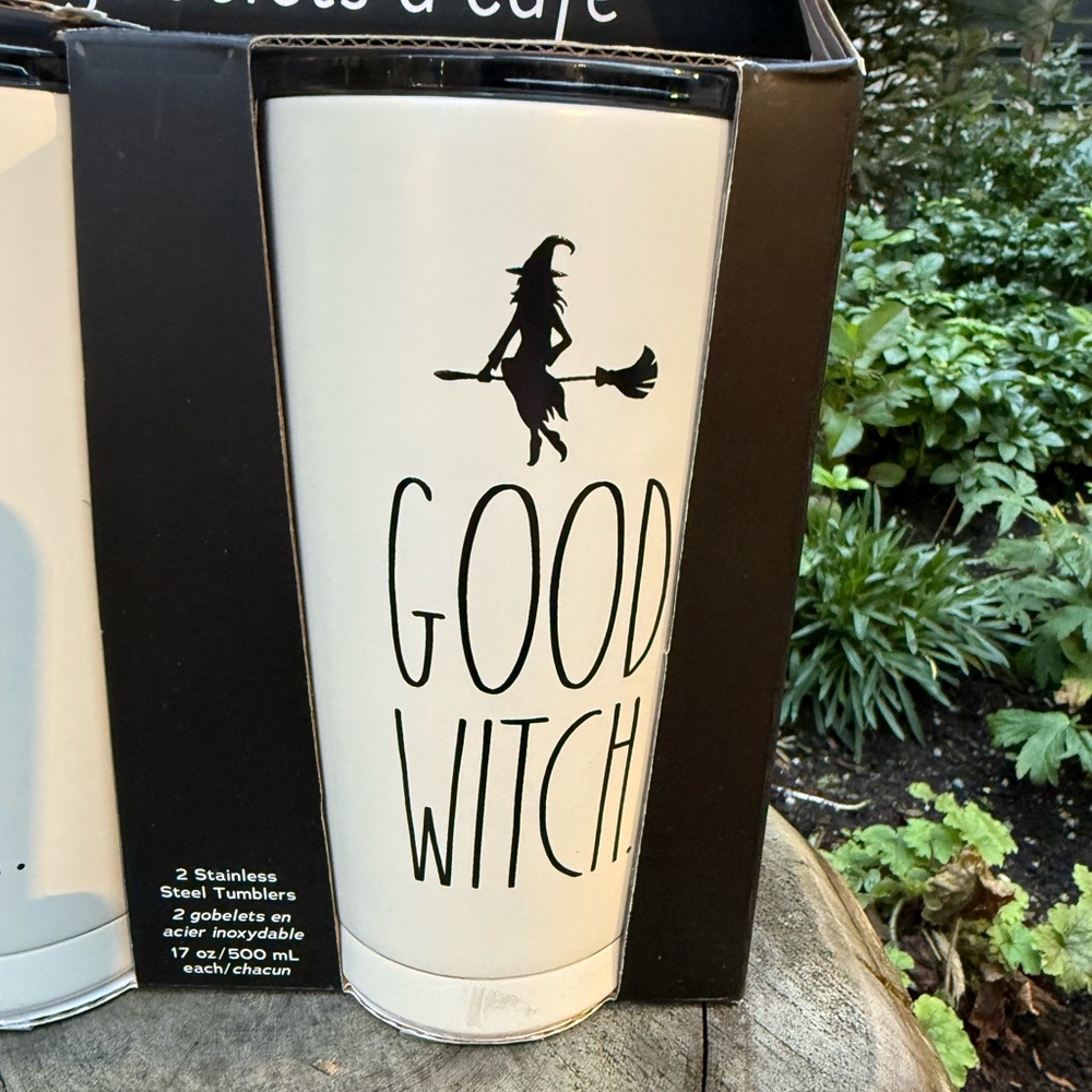 🖤🧙🧙♀️ Rae Dunn ‘Bad Witch Good Witch’ Coffee Tumbler Gift Set NWT - Picture 4 of 9